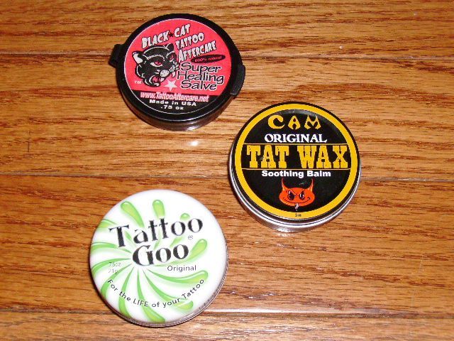 Picture Of Different Brands And Kinds Of Tattoo Salves